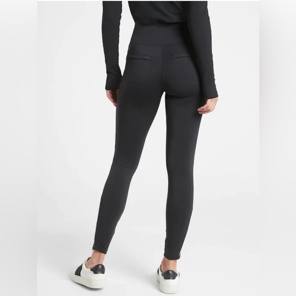 Athleta Delancey Shine Moto Tight Leggings | Black  #631745 Size XSP - Picture 3 of 16
